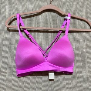 Aerie Vibrant Pink Wireless Bra size 34B